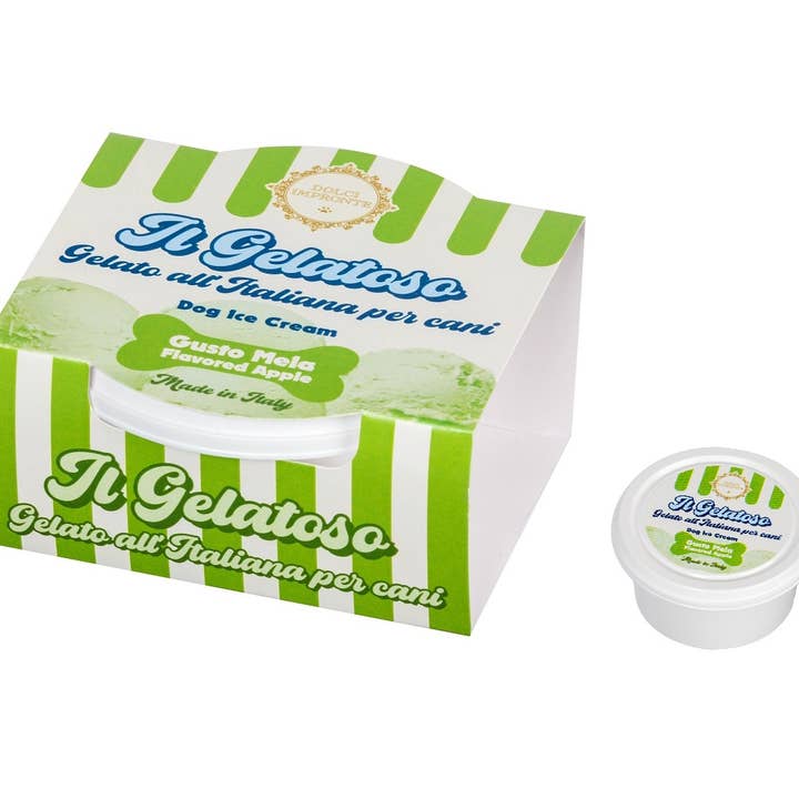 Fifty Srl - Dolci Impronte The Italian Pet Pastry – wholesale Kex - Hund – Gelatoso den italienska glassen för hundar - Äppelsmak 40gr