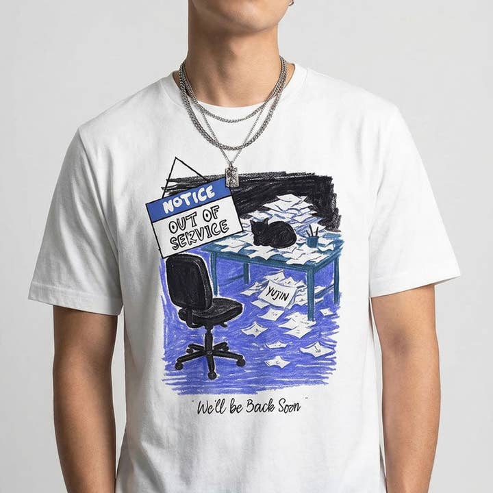 Out of Service Cat T-Shirt for wholesale by YUJIN CLOTHING