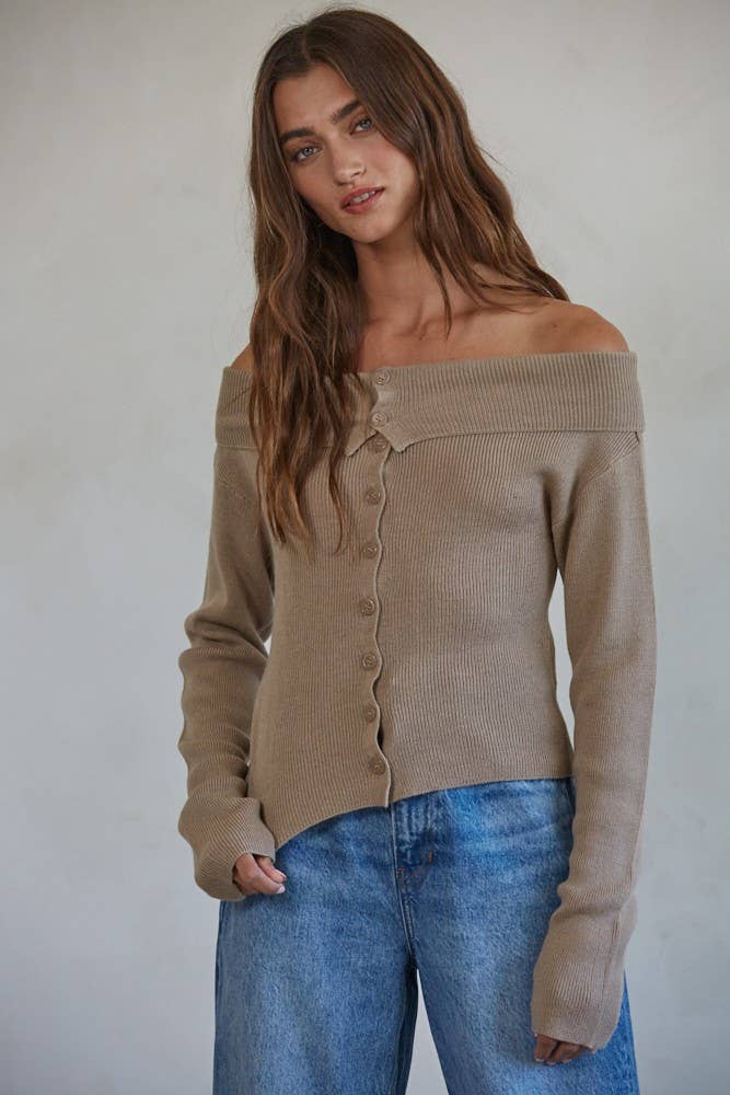 By Together - Wholesale Cardigan - Women's - W1423 | Knit Sweater Cardigan Top2