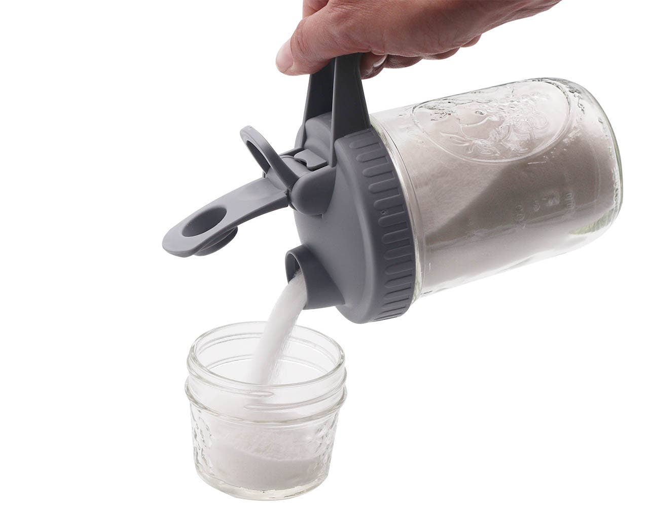 Mason Jar Lifestyle – wholesale Drink lids – 3 Pack Pour & Store Pitcher Lid with Handle for Mason Jars19