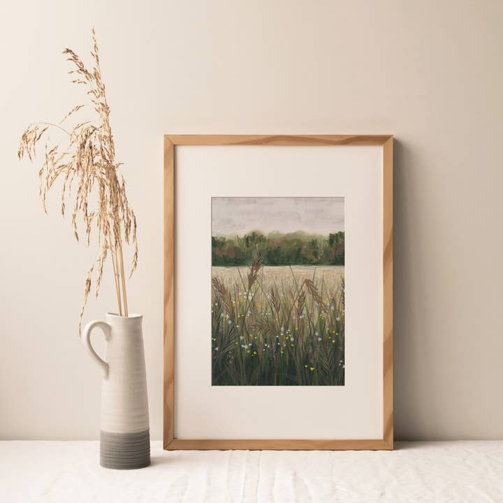 Prato d'Autunno, Yorkshire - Stampa d'Arte A4 per la vendita all'ingrosso da parte di Joy Jen Studio