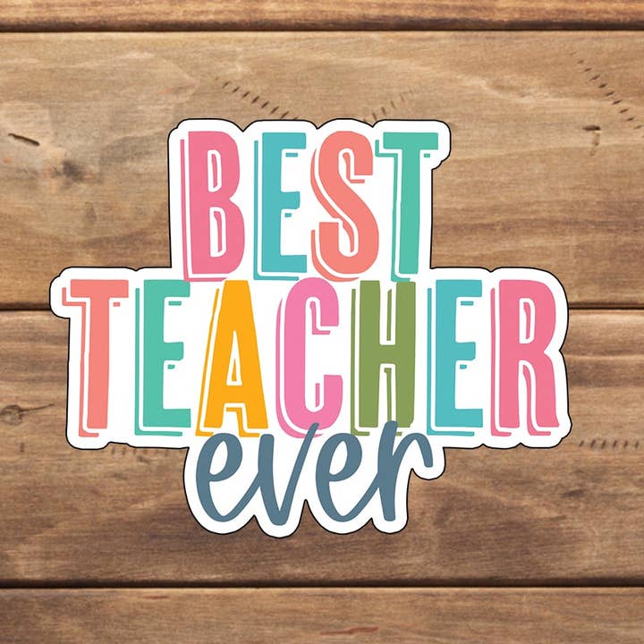 best-teacher-Sticker for wholesale by C3DAR Design