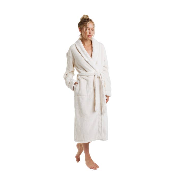 Pure Fiber - Wholesale Robe – Women's - Keila Sherpa Fleece Robe – Ultra Soft Cloud Comfort5