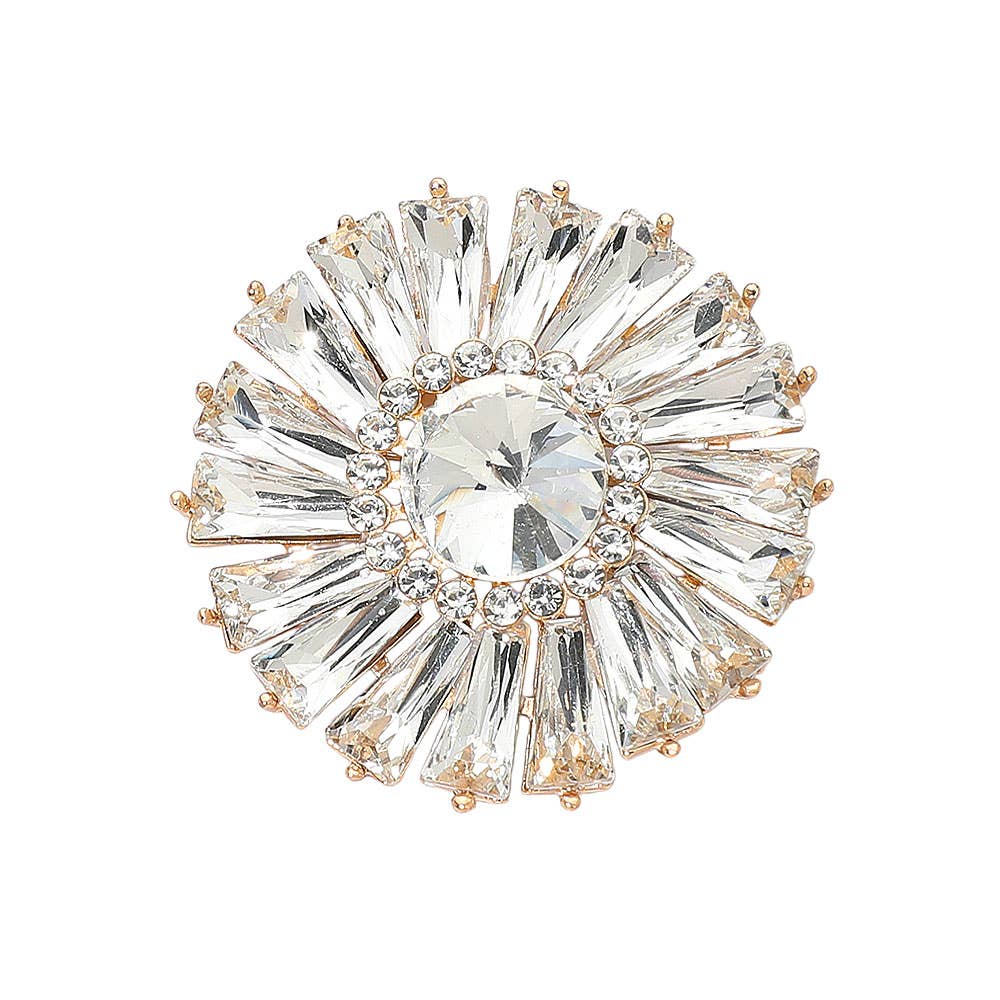 Sensibling Corp. - Wholesale Broche - Stralende Edelsteen Bloemen Speld Broche6