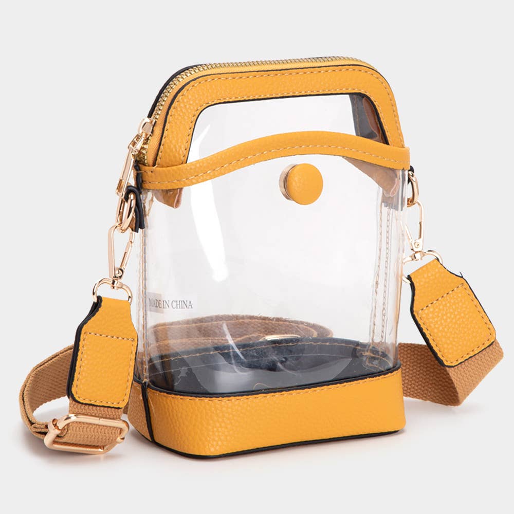 Sensibling Corp. - Wholesale Crossbody Bag - Women's - Solid Faux Leather Transparent Crossbody Bag3