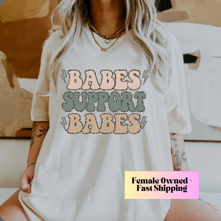 Camisa Babes Suporte Babes Tee Boss Babe por atacado de Woven Wonder Apparel