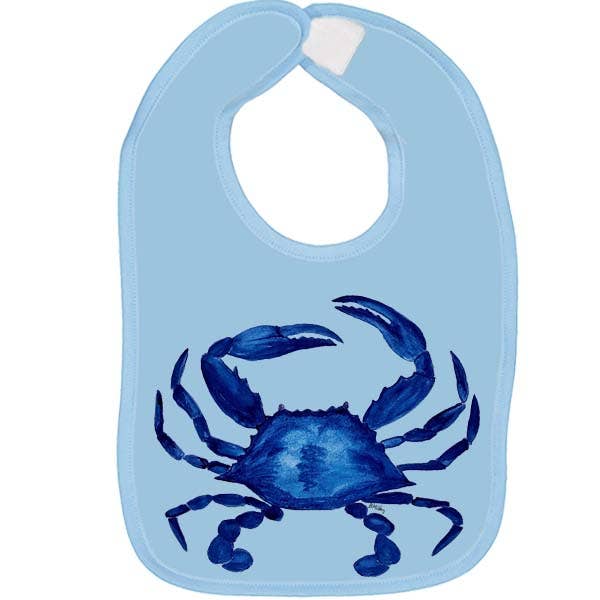 B McVan Designs - Wholesale Bib - Baby - Navy Blue Crab Baby Bib - 4 Color Options