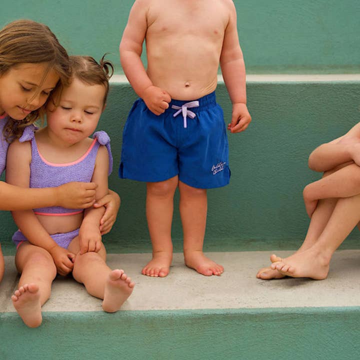 Golden Child - Wholesale Swim shorts – Kids - Golden Child Boardies - Electric & Lilac2