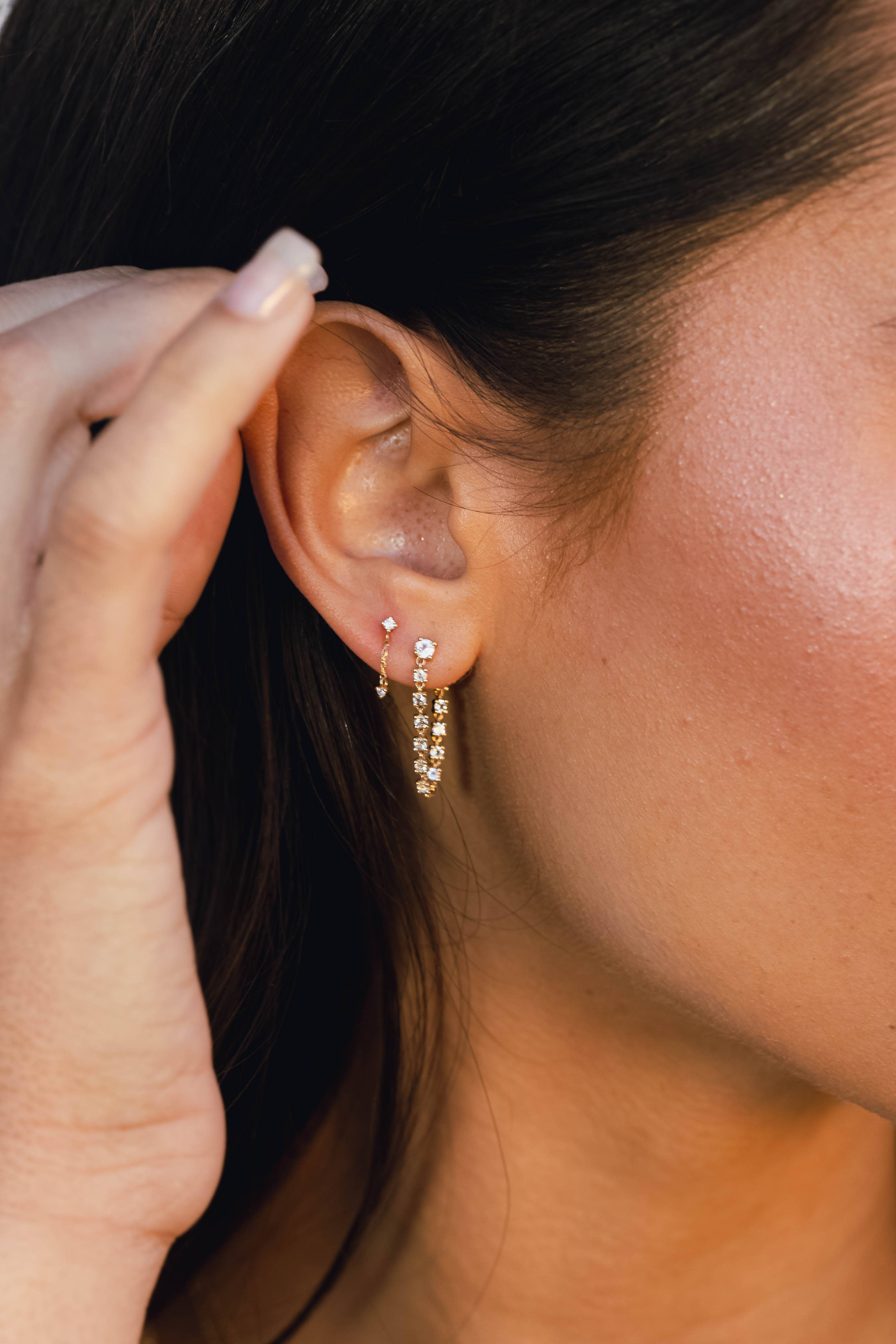 NOLI - Vendita all'ingrosso Orecchini pendenti - Orecchini a catena con diamanti FINE1