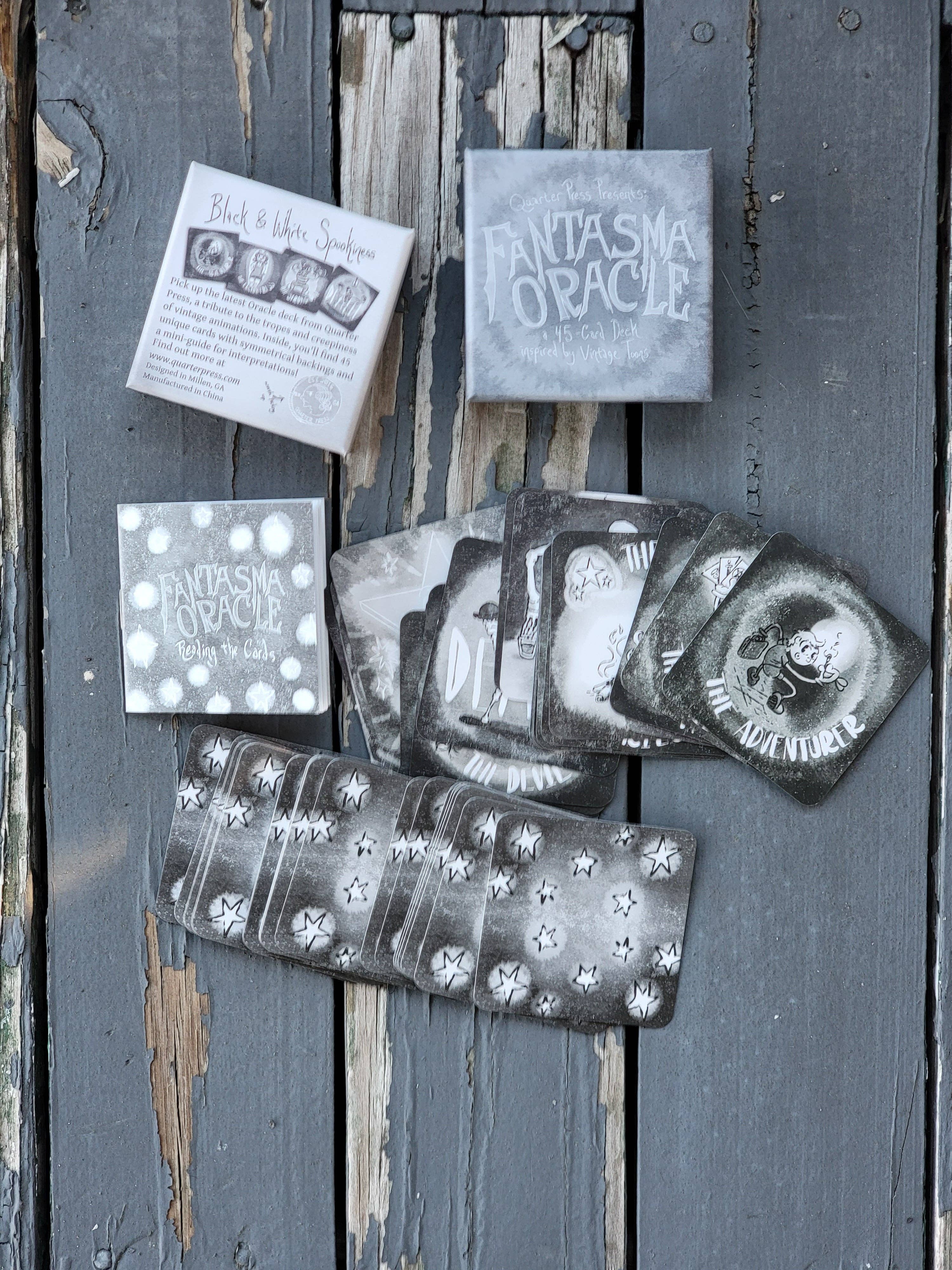 Quarter Press - Wholesale Tarot Cards - The Fantasma Oracle! 45 pocket-size Cards based on Vintage Toons, Oracle Deck / Tarot6