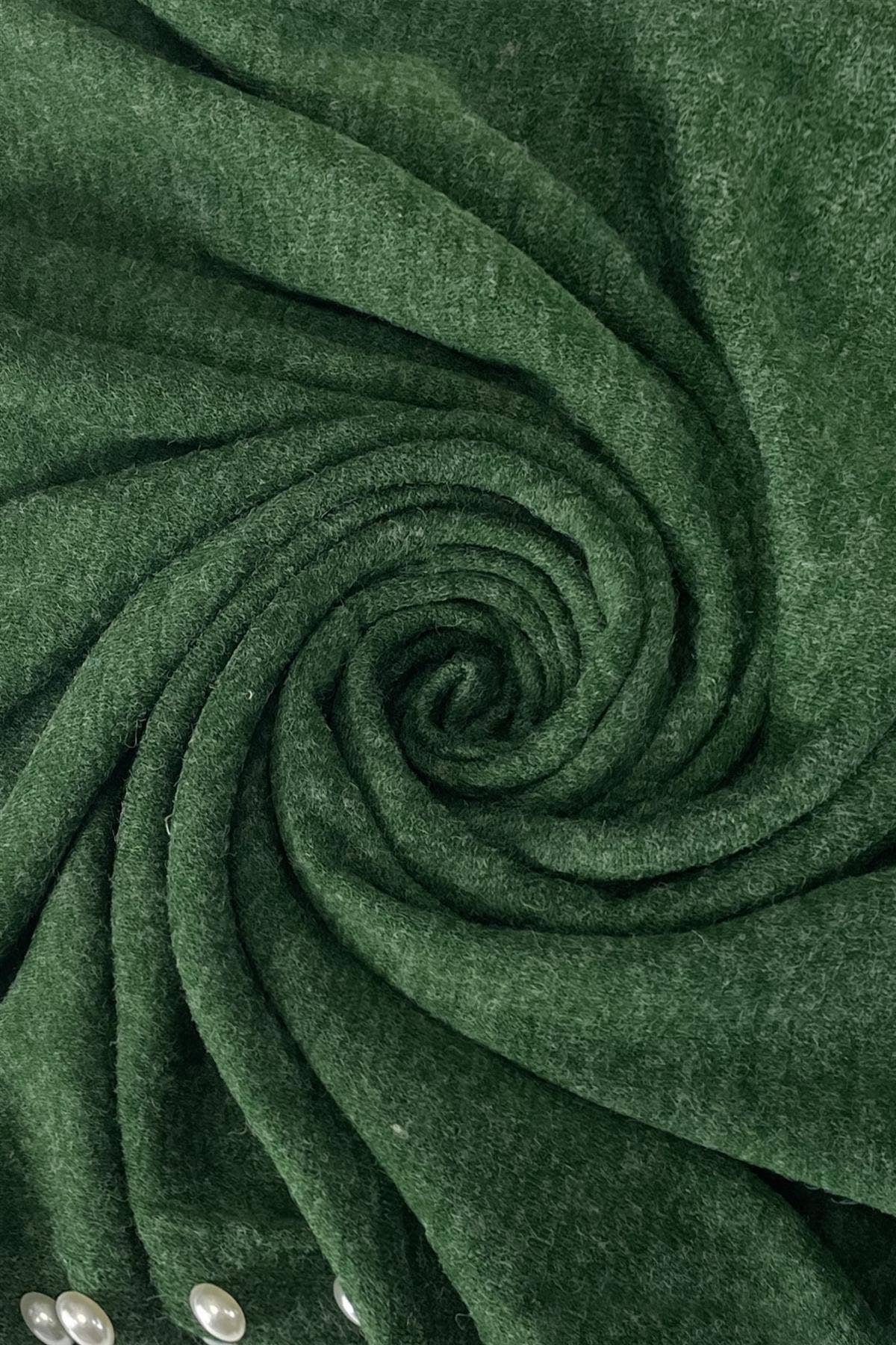 Fashion Scarf World - Wholesale Poncho - Women's - Plain Wool Knit Poncho With Pearl Detailing15