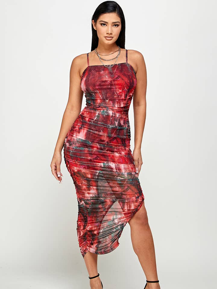 😍 Robe midi en maille imprimée pinceau 😍 pour la vente par Spring Haze Inc.