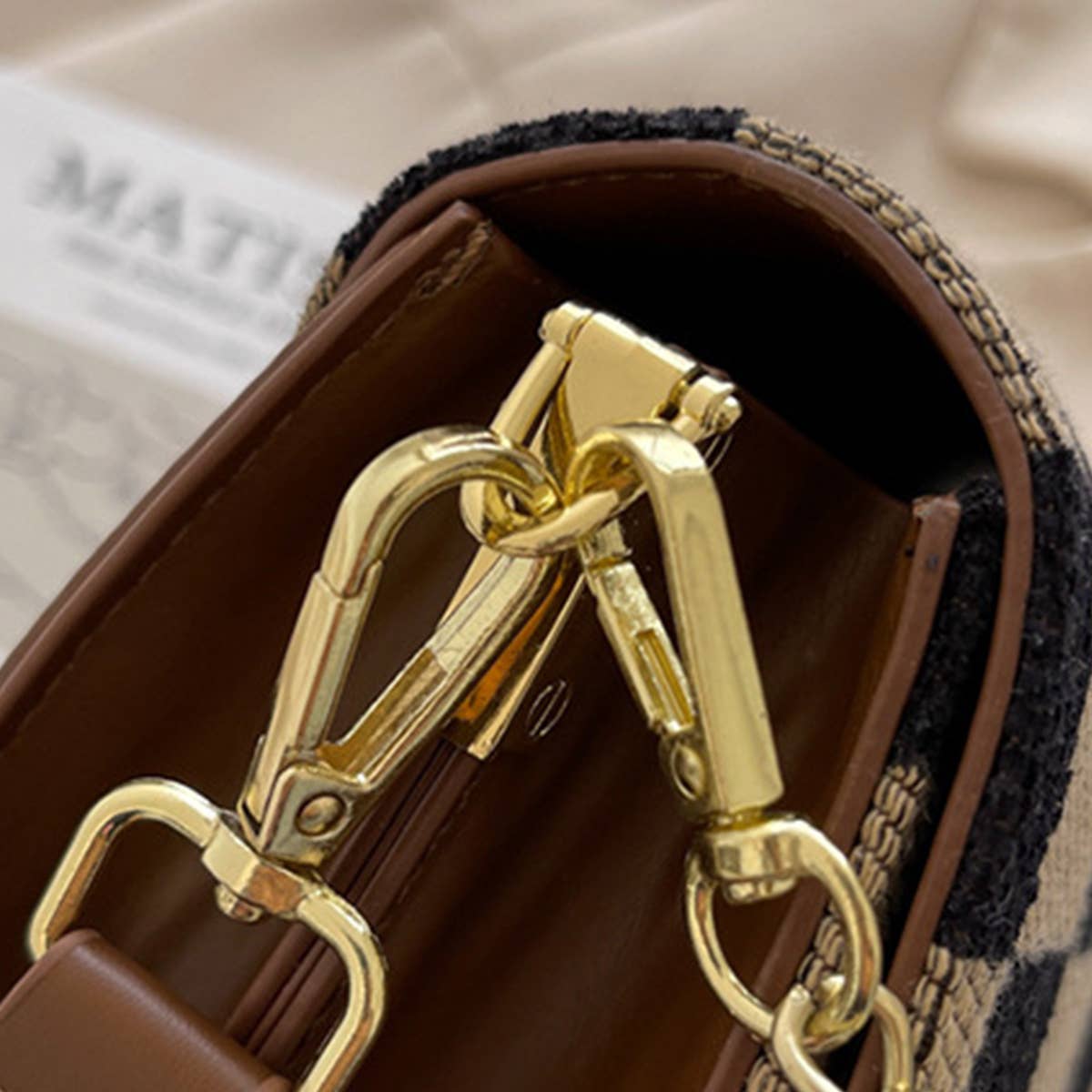 ACCITY - Wholesale Shoulder Bag - Women's - Trendy Checkered PU Crossbody Bag for Women_CWAB15452