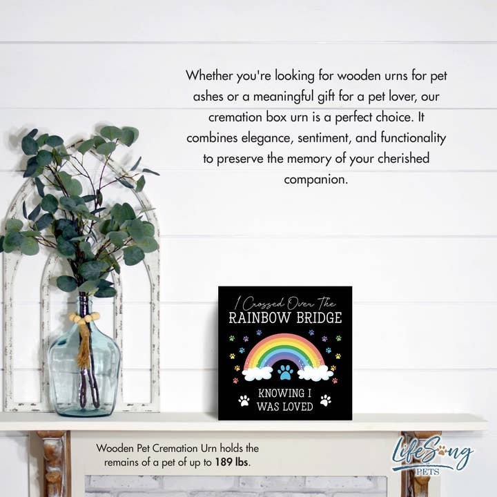 LifeSong Milestones - Wholesale Urn - Rainbow Bridge Shadow Box Urn Pet Memorial3