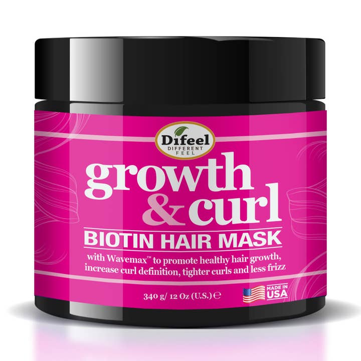 Difeel Growth and Curl Biotin Hair Mask 12 oz. for wholesale by Difeel