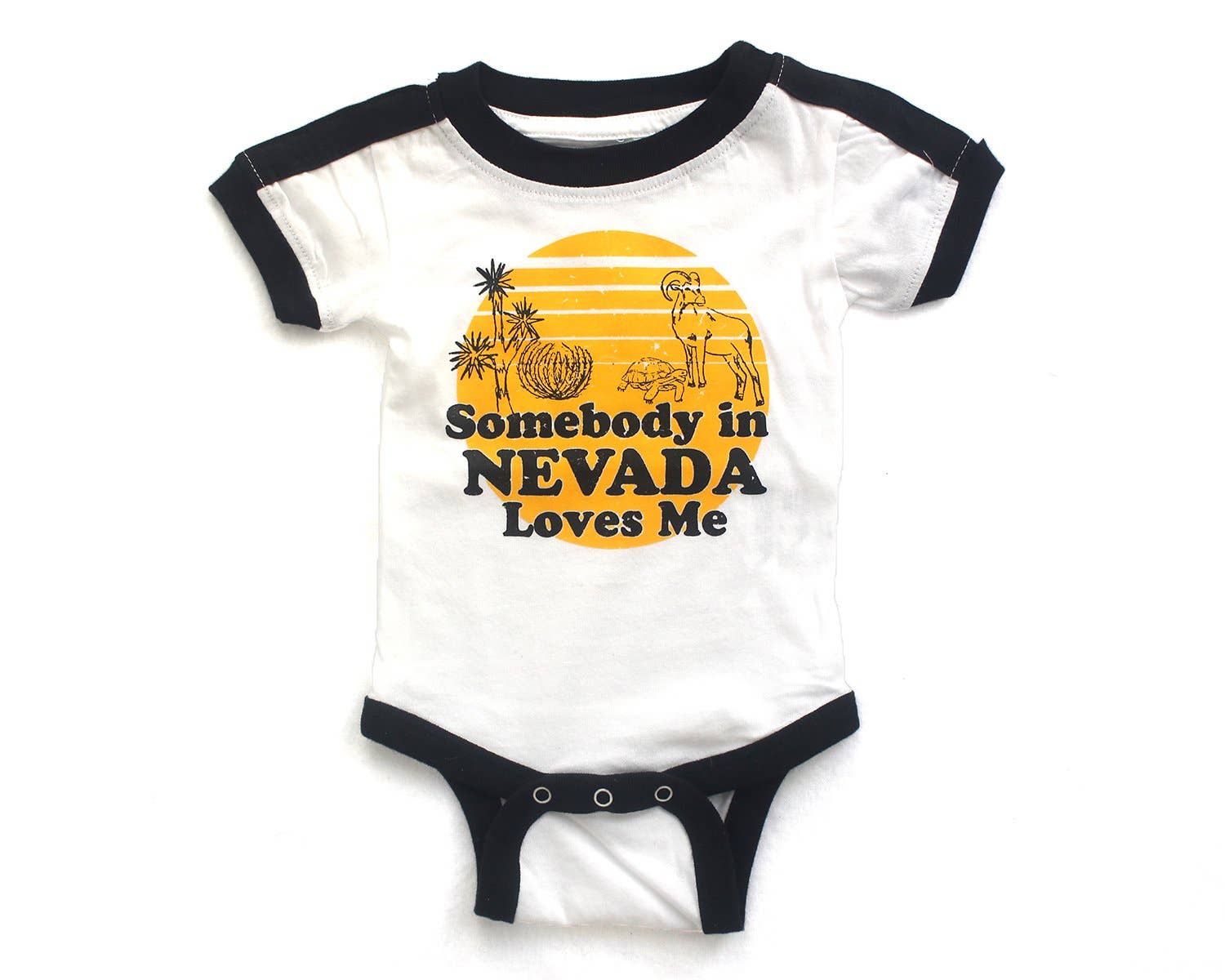 Toddler/Kids Ruffle T-Shirt My Papa in Nevada Loves Me 