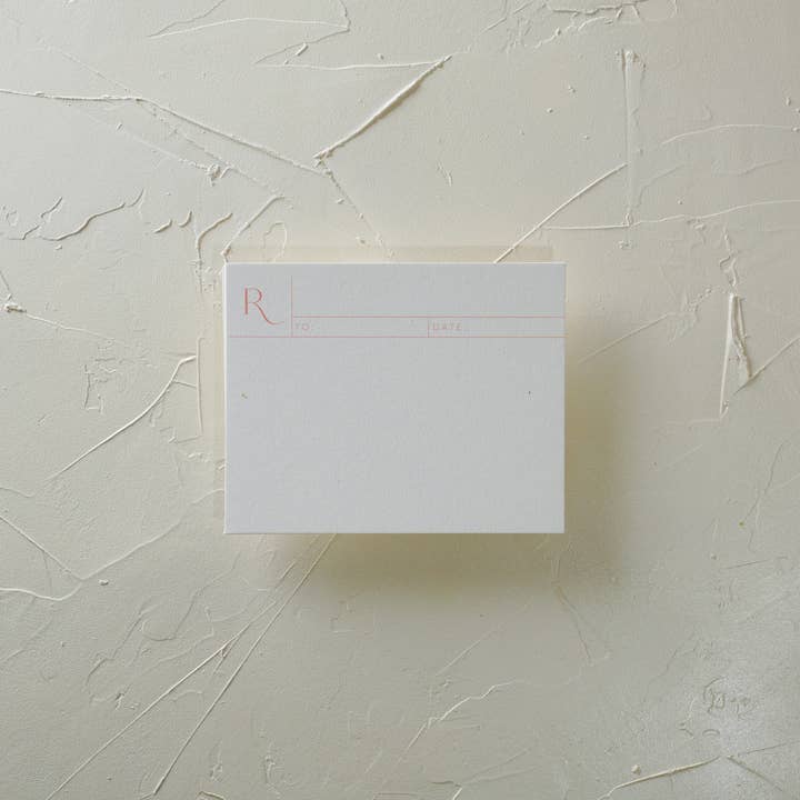 PAPETERIE MONOGRAMME SIMPLE - R pour la vente par Tortoise Designs