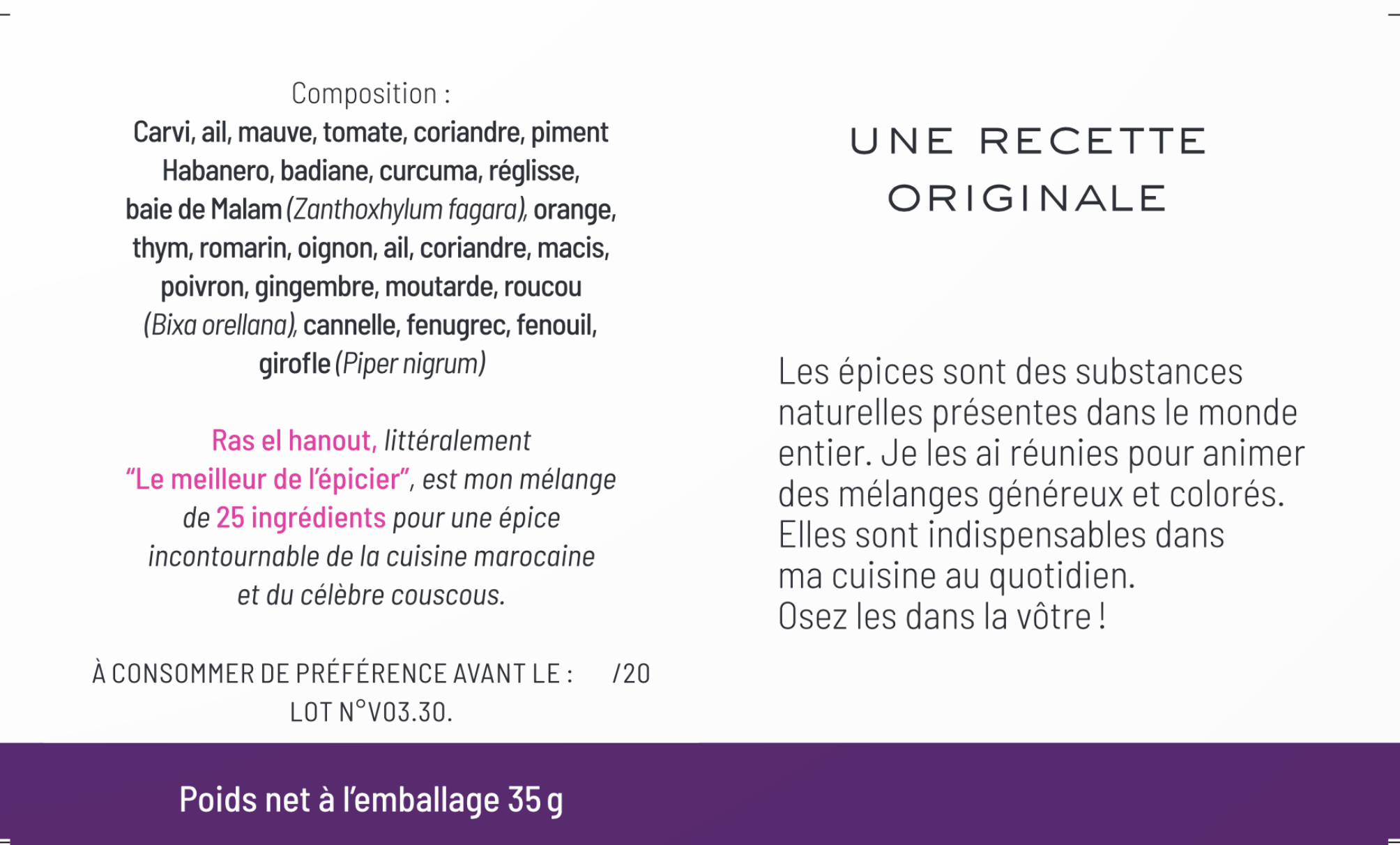 The Popote - Wholesale Dried Spice - "Raz el Hanout" Spice2