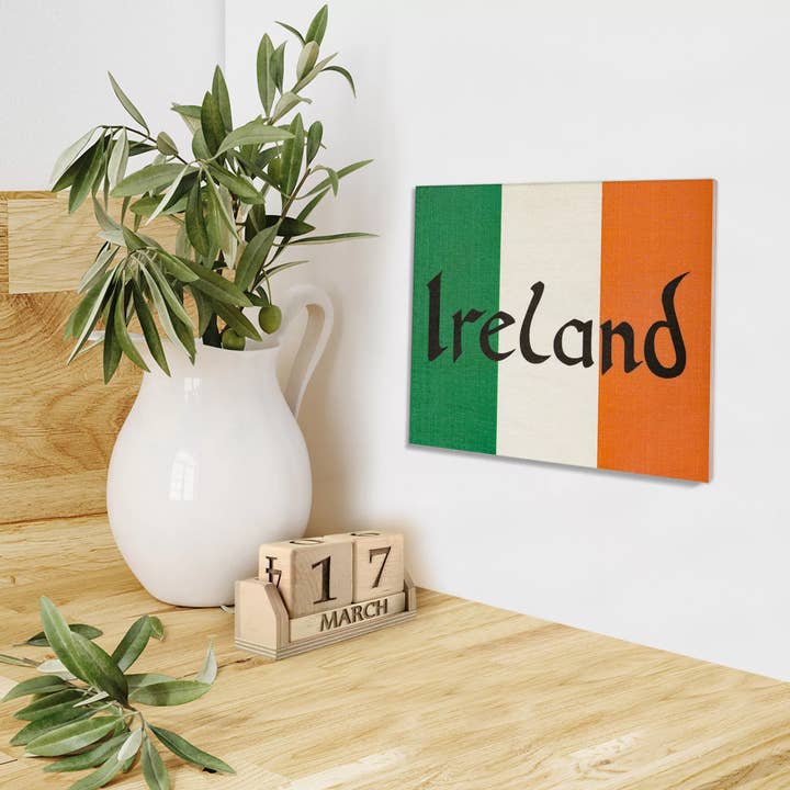 JennyGems – wholesale Sign – Ireland Flag Wooden Sign, Irish Decor, St Patricks Day