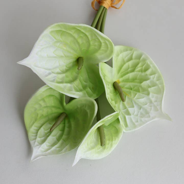 Sweet Home Deco - Wholesale Artificial Flowers - 16‘’T Soft Touch Faux Anthurium Flower Bunch, Floral Bouquet5