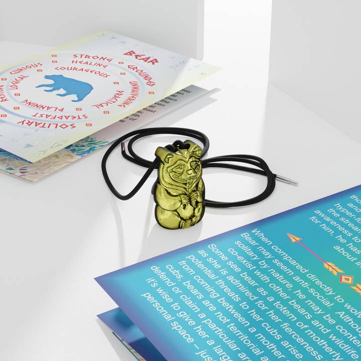 My Totem Tribe - Wholesale Pendant/Charm Necklace - Bear My Totem Tribe Spirit Animal Tribal Bead Necklace10