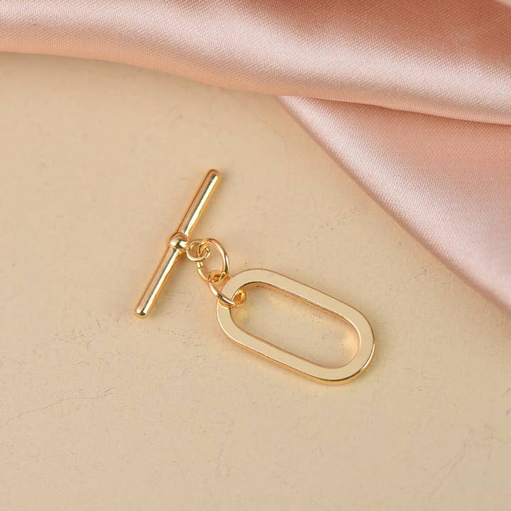 Jewel Pledge - Wholesale Clasp - Gold Toggle Clasp for Necklace or Bracelet, CLG0442