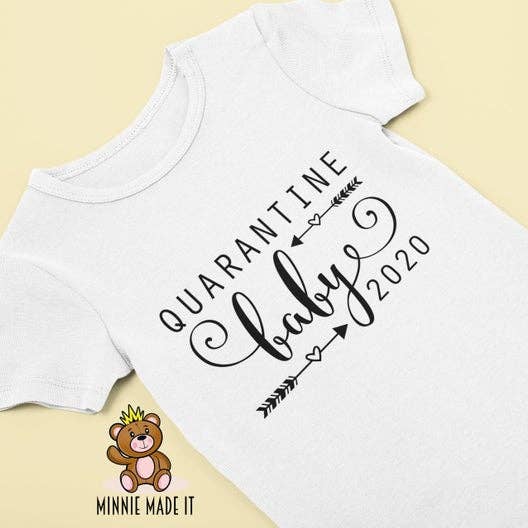 Quarentena Baby 2020 Baby Onesie por atacado de Minnie Made It
