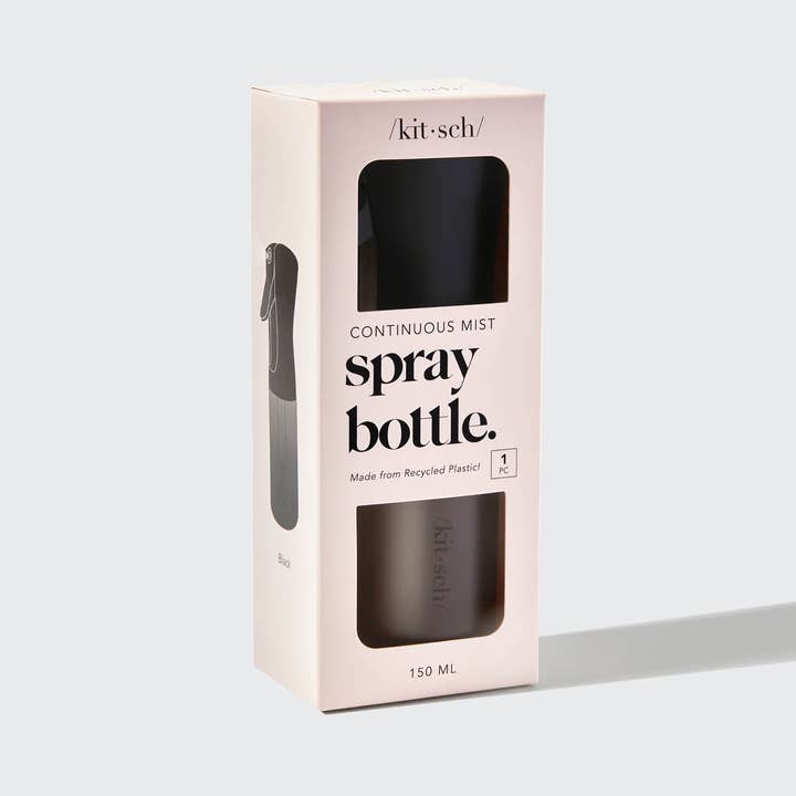 KITSCH - Wholesale Spray Bottle - Recycled Plastic Continuous Spray Bottle - Black