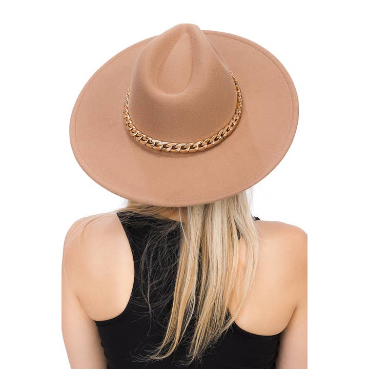 Cap Zone – Fedora - Mulher por atacado – Chapéu Monocromático Revelado Corrente Cubana Larga Feltro Chapéu23