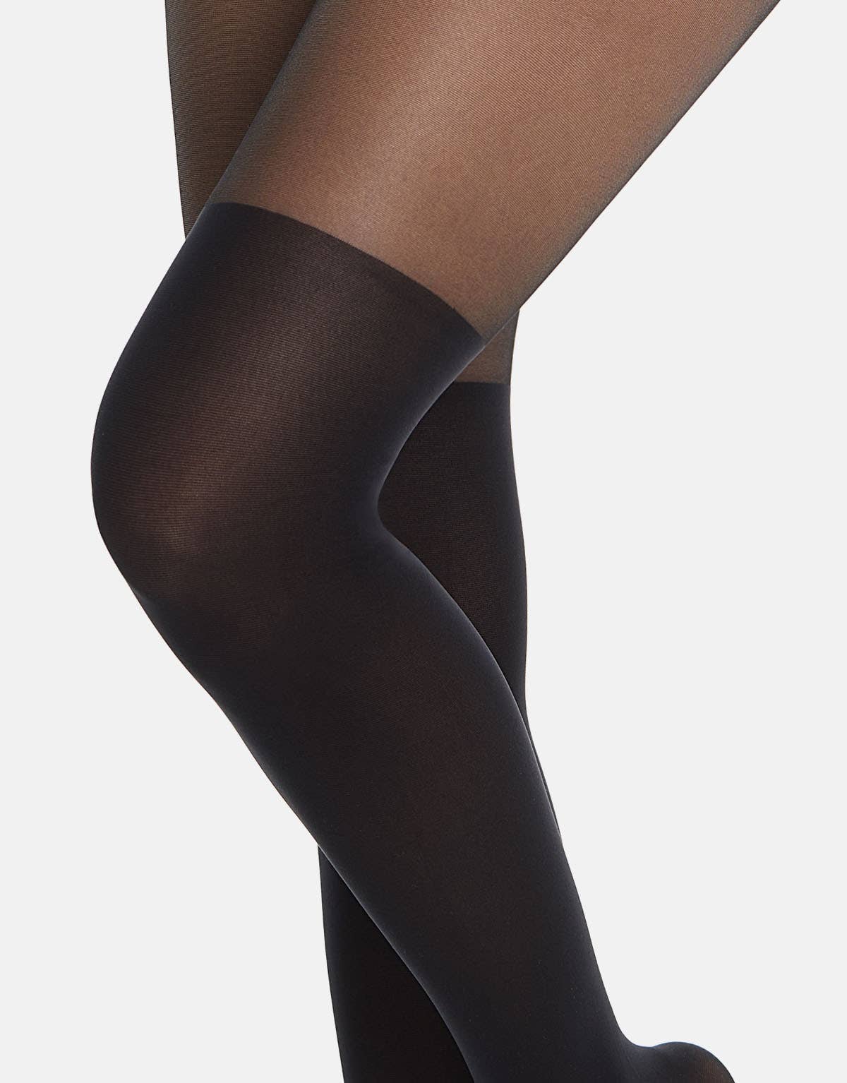 Svart Mock Suspender Tights Mode Tights Strumpor Tillverkad i Italien för wholesale på Faire4