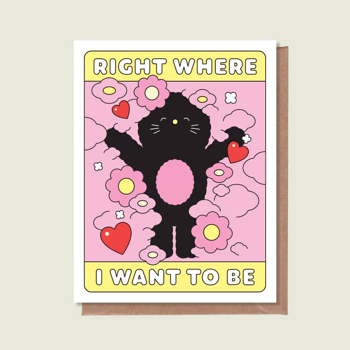 Right Where I Want To Be Greeting Card for wholesale by Épée Lapin Studio
