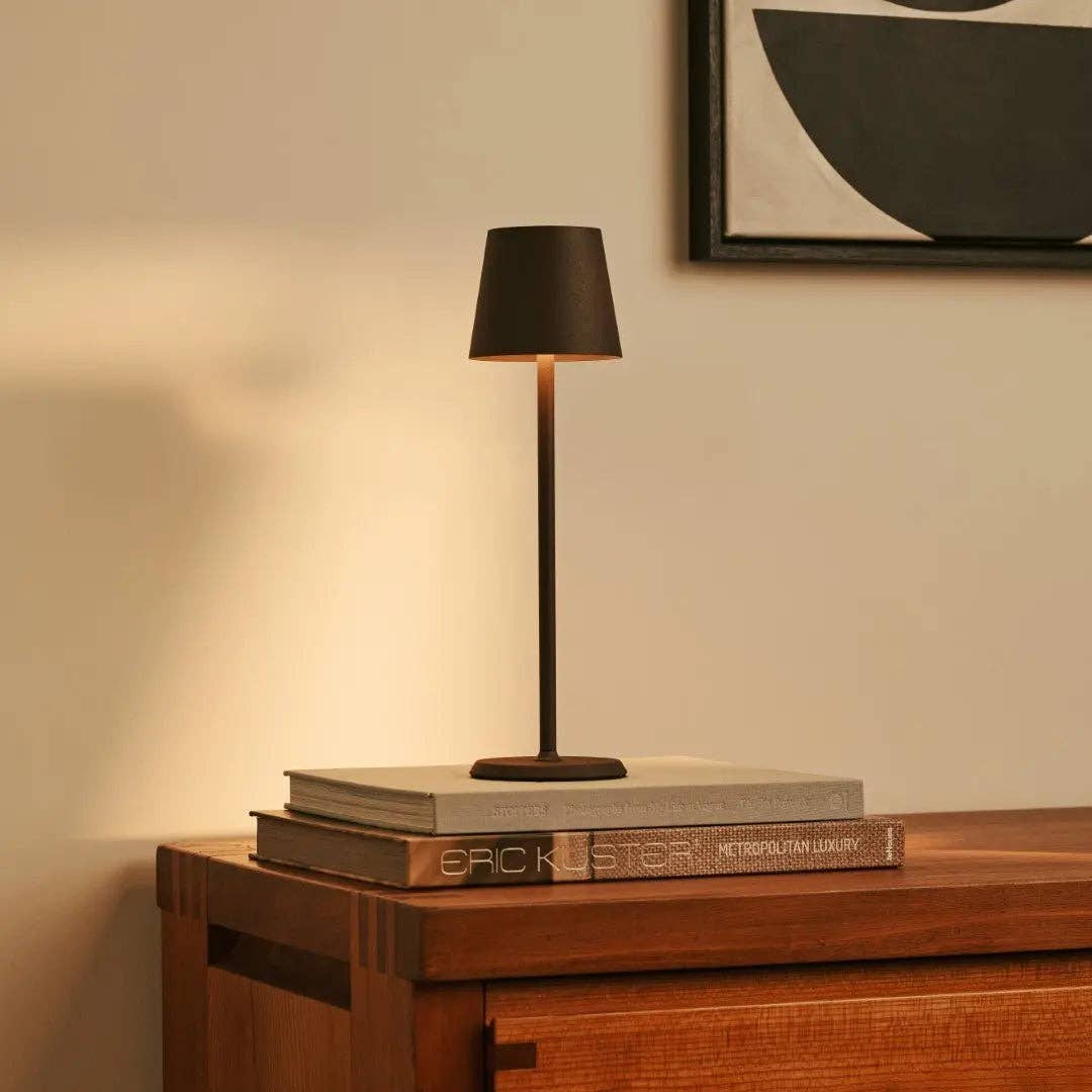 Tavellio - Wholesale Accent/Desk Lamp - Jasper Mocha Brown Wireless Lamp with Battery | Dimmable & 3 Light Stages9