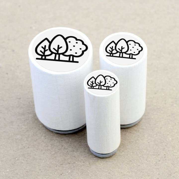 Merry and Bright - Wholesale Rubber/Decorative Stamp - Ministempel Wald1