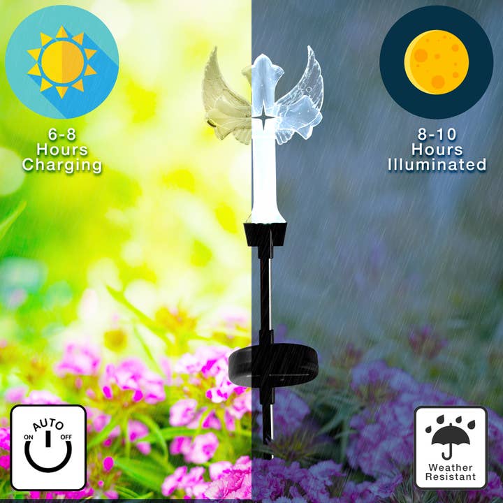 Forever Gifts Inc. - Vendita all'ingrosso Paletti da giardino/prato - Luce solare Cross Garden Stake, set di 11