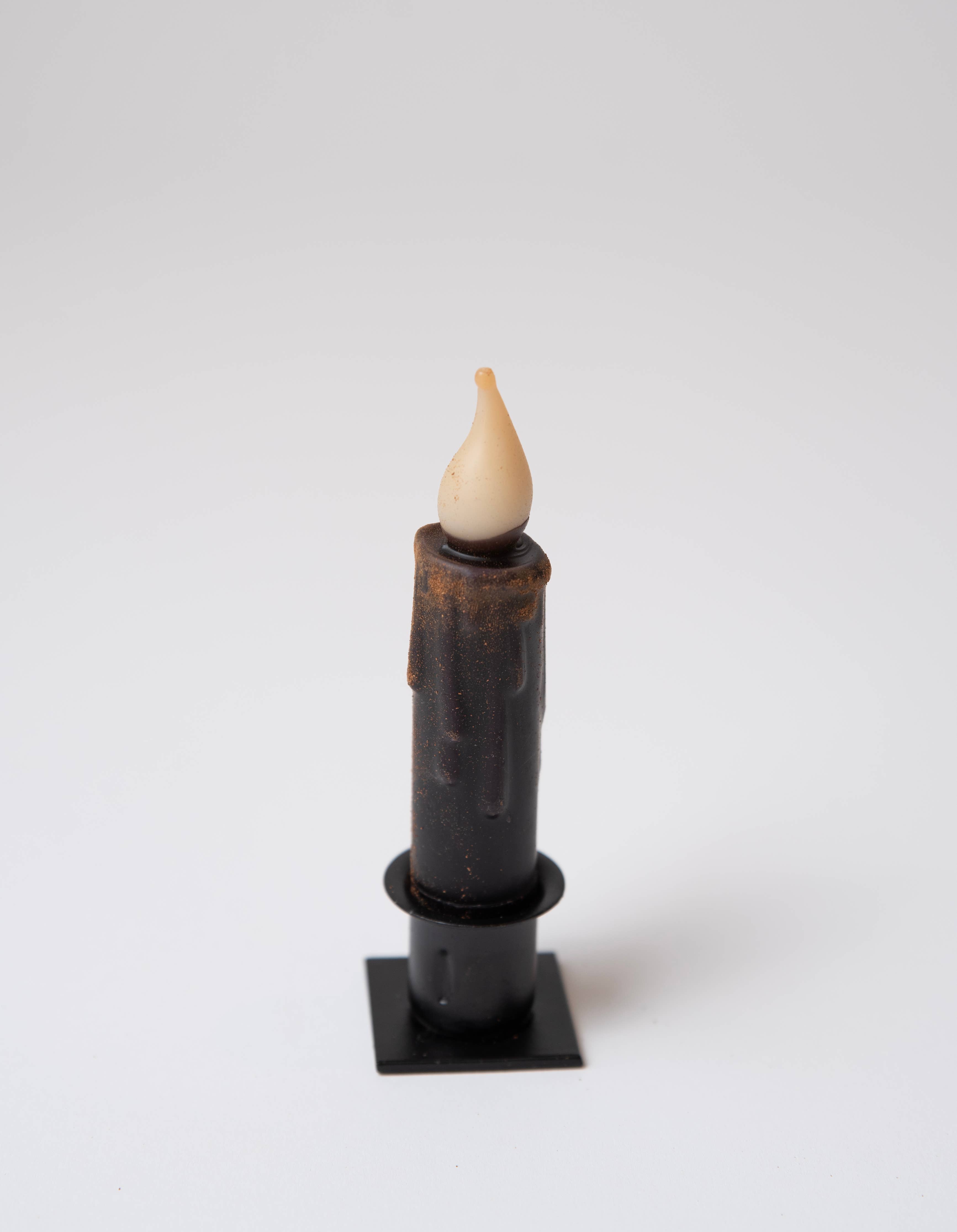 LMS Wholesale - Wholesale Flameless Candle - Black Battery Operated LED Timer Taper Candle1