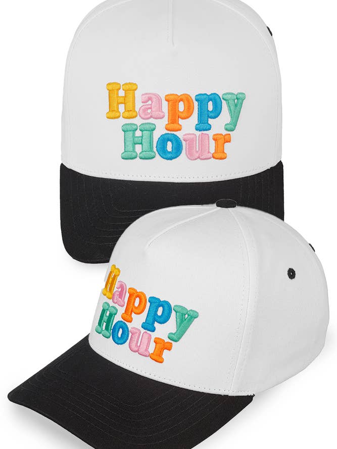 C.C HAPPY HOUR Embroidered Trucker Cap for wholesale by Hana