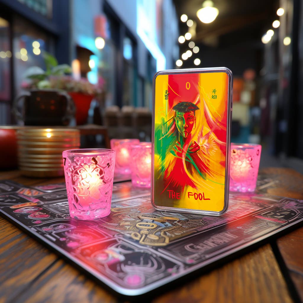 Darksynevyr – wholesale Tarot-kort – Darksynevyr Neon Tarot 78-kortslek, standardstorlek 120 x 65 mm2