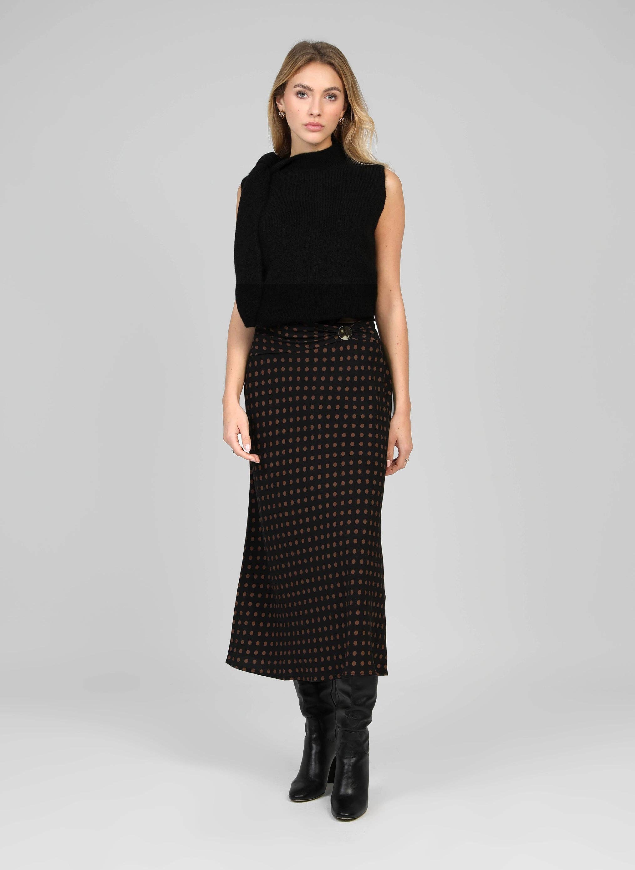 An'ge - Wholesale Skirt - Women's - LONG SKIRT GINELOU palinto brown0