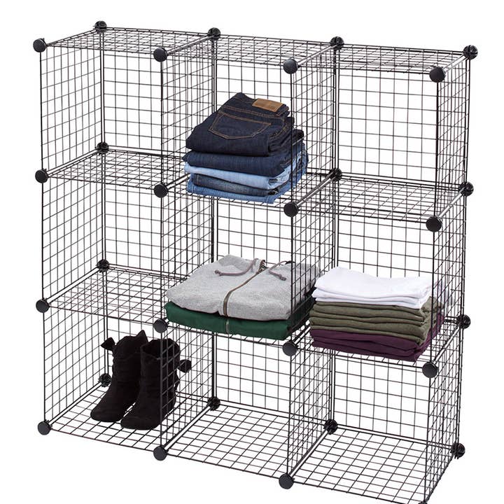 Store Supply Warehouse - Wholesale Retailer Display Stand/Case - 3' X 3' Black Wire Storage Cubes0
