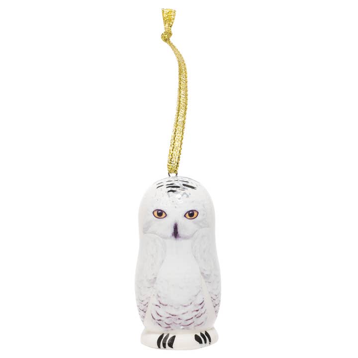 Snowy Owl Ornament 2" for wholesale by Golden Cockerel