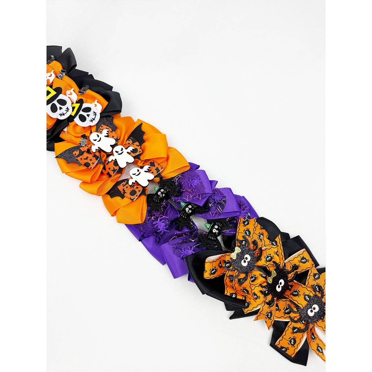 MIX COLOR Halloween Theme Hair Bow Clip Set for wholesale on Faire3