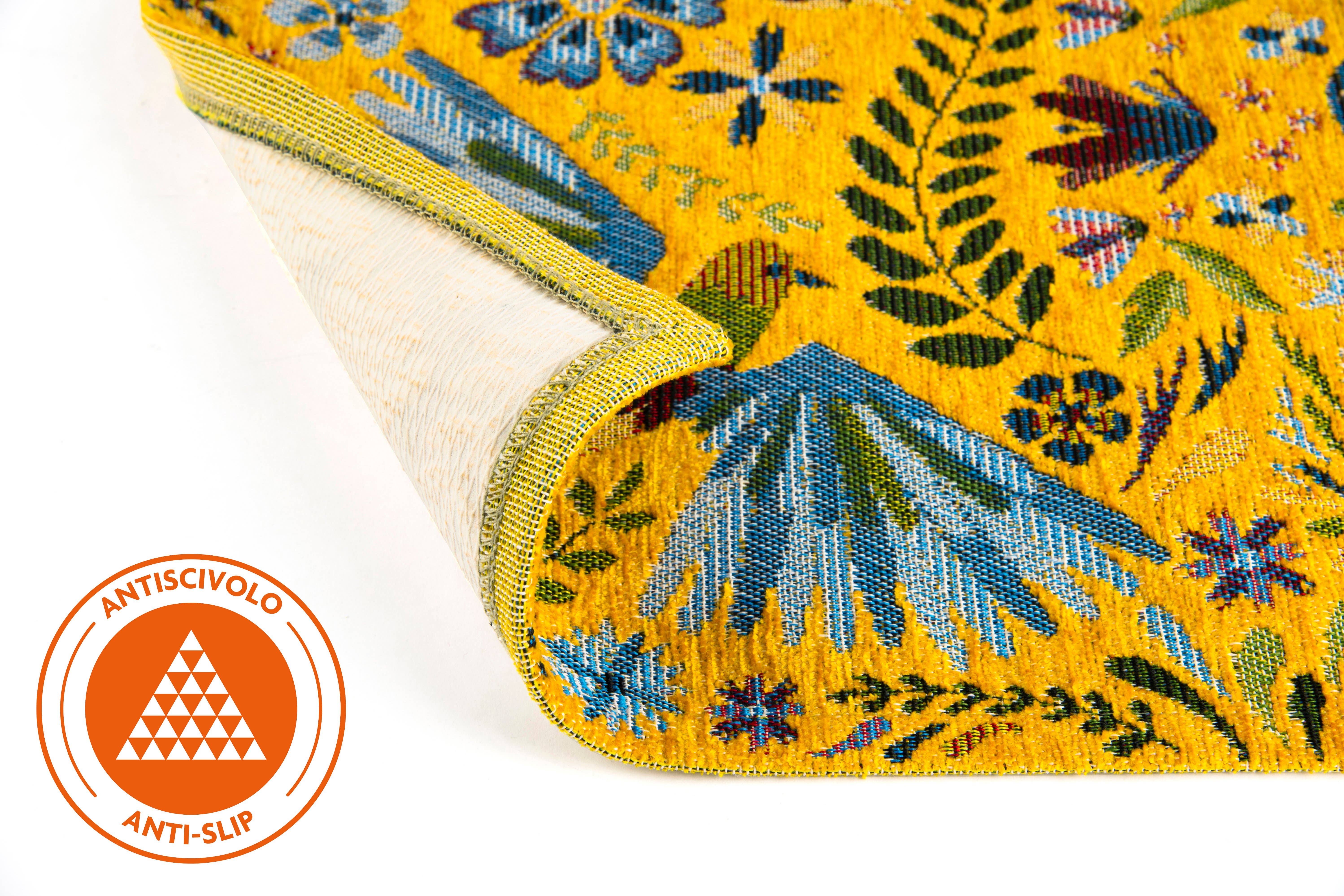 Bergamaschi & Vimercati S.p.a. - Vendita all'ingrosso Tappeto per corridoio - Mexican Flowers Polyester & Cotton Floor Runner 45x75 cm3