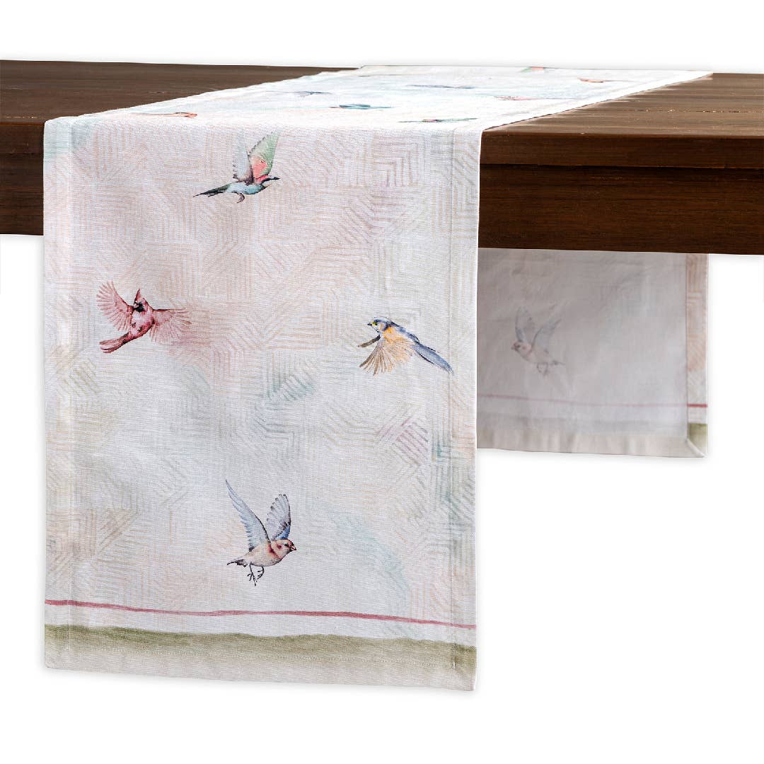 Maison d'Hermine - Design in Every Thread - Wholesale Table Runner - Table Runner 100% Cotton - Single Layer - Flying Birds6