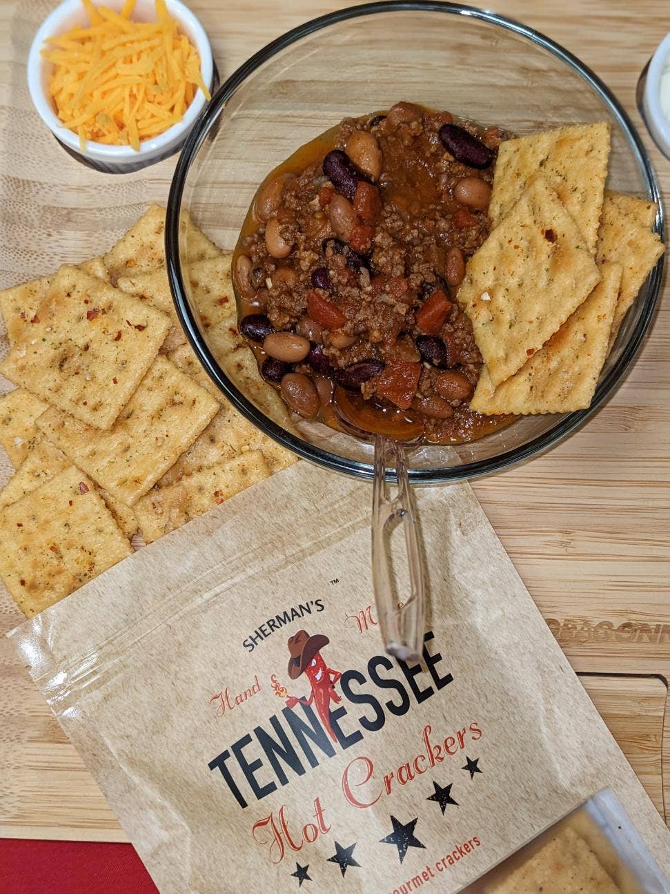 Sherman's Tennessee Hot Crackers - Wholesale Crackers - Sherman's Tennessee Hot Crackers, Sour Cream & Onion Flavor 6