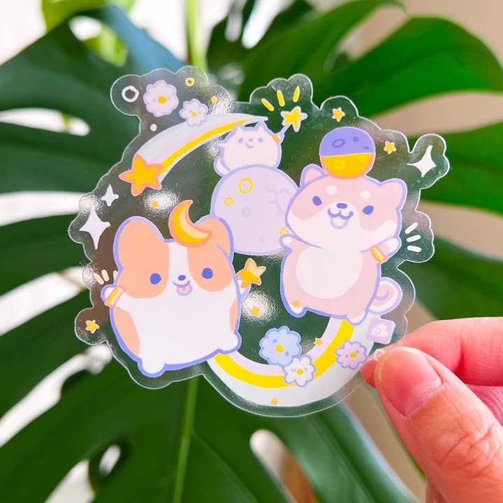 Thousand Skies – Engroshandel Klistermærke – Vinyl klistermærke Starlight Corgi Shiba Pom1