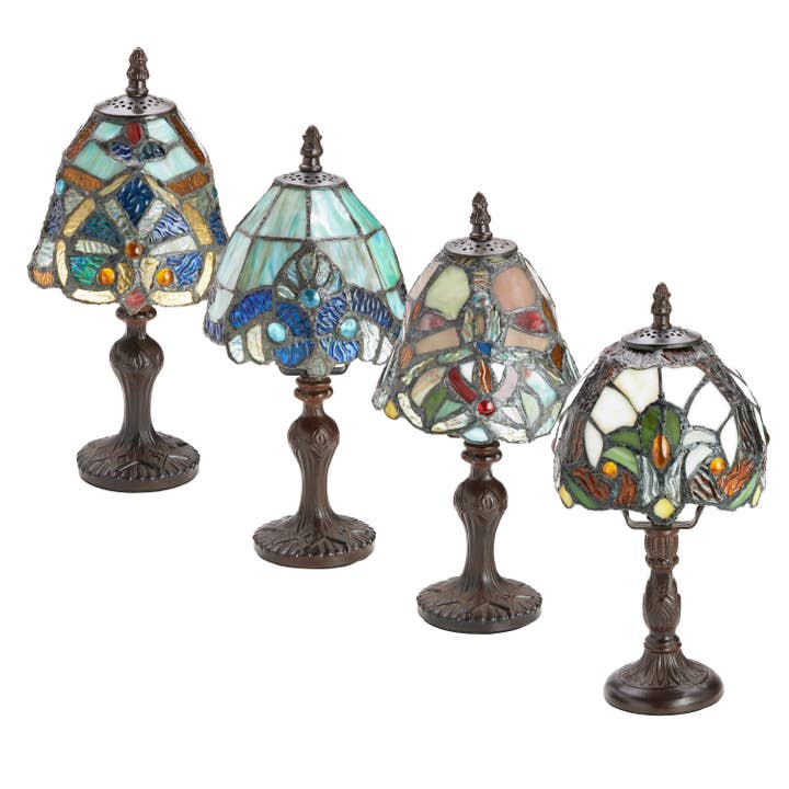 River of Goods - Wholesale Accent/Desk Lamp - Set of 4 - 12"H Raelyn Multicolor Mini Accent Lamps