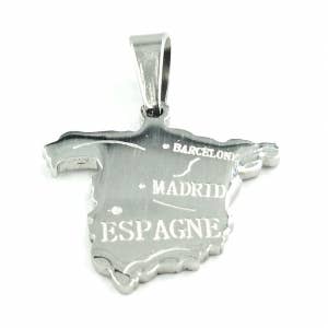 Spain steel map pendant for wholesale by MYLENE ET FELIX