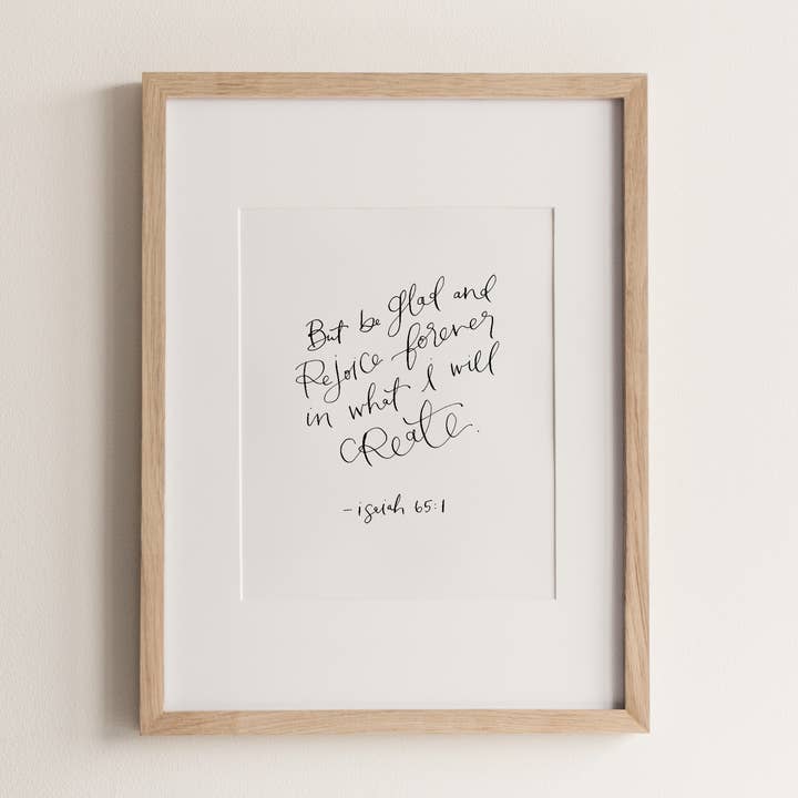 Isaías 65:1 | Impresión de versículos bíblicos de caligrafía moderna simple para venta al por mayor de everglow handmade