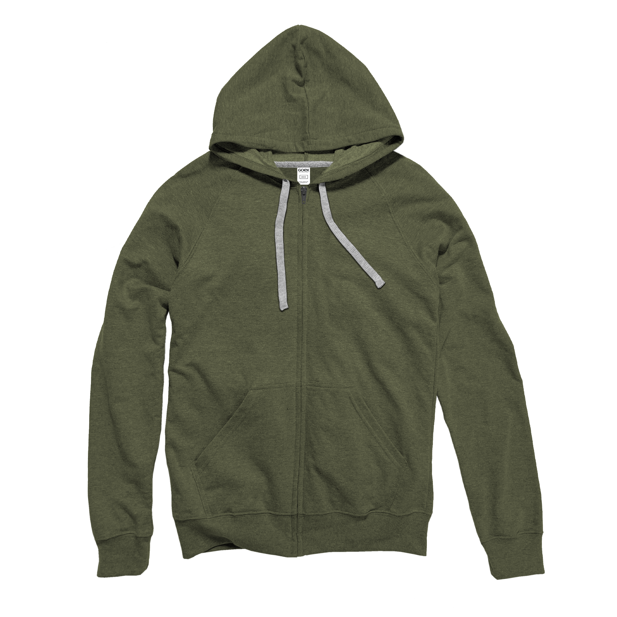 GOEX Apparel - Wholesale Hoodie - Unisex - Unisex Heathered Full Zip Hoodie4
