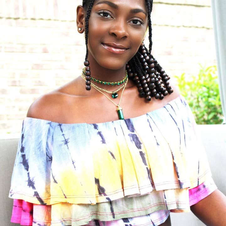 Natsuko’s Jewels - Wholesale Choker/Collar - Emerald Swarovski Crystal Choker7